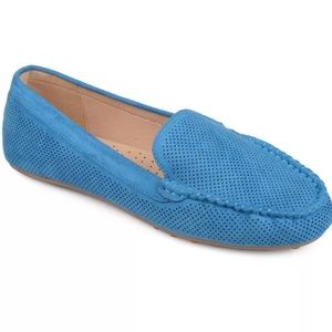 Journey Collection Comfort Slip On Blue Loafers W Sz 10